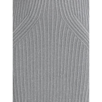 PINKO Metallic knit long Dress