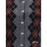 Ganni Check Cardigan