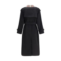 Burberry Castleford long Trench Coat with Check collar
