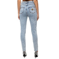 Balmain Blue Cotton Jeans & Pant