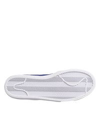 Nike White Blue Lace Up Low Top Drop-Type PRM Sneakers Shoes