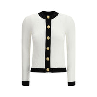Balmain LS BUTTONED TORSADE KNIT CARDIGAN