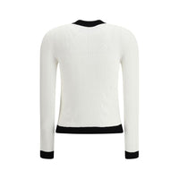 Balmain LS BUTTONED TORSADE KNIT CARDIGAN