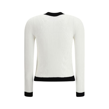 Balmain LS BUTTONED TORSADE KNIT CARDIGAN