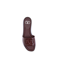 Valentino Garavani Patent leathe VLogo slide Sandals