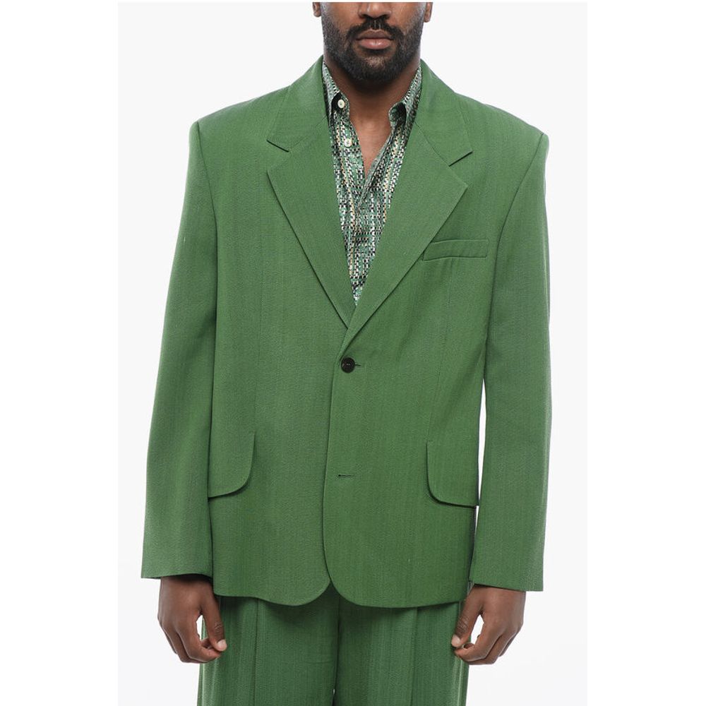 Jacquemus Half-lined LES SCULPTURE Linen Blend Blazer