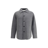 Jil Sander Gray Fleece Wool Coat