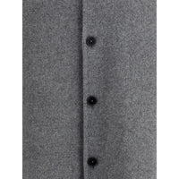 Jil Sander Gray Fleece Wool Coat