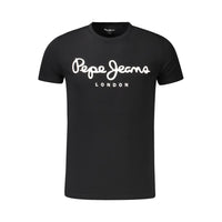 Pepe Jeans Black Cotton Men T-Shirt