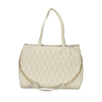 Valentino Bianco Polyurethane Women's Bag with Two Handles and Chain Strap