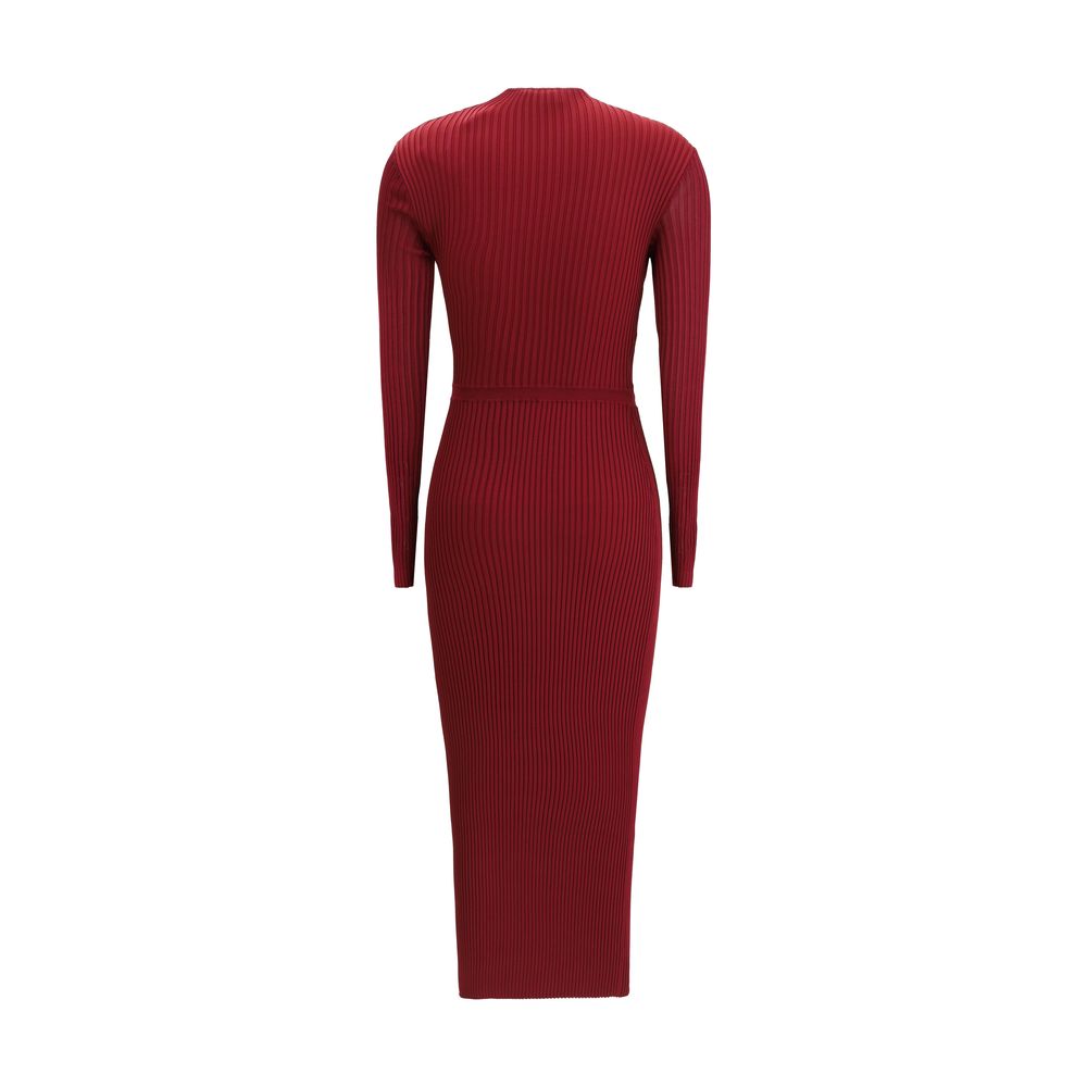 Self-Portrait Ribbed midi Dress
