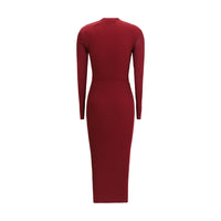 Self-Portrait Ribbed midi Dress