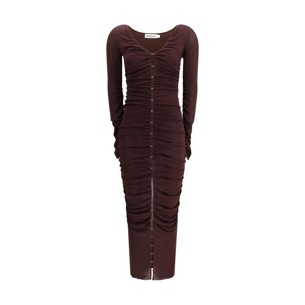 Self-Portrait Draped knit Dress