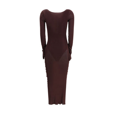 Self-Portrait Draped knit Dress