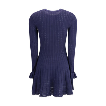 Self-Portrait Knit short pointelle Dress
