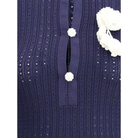 Self-Portrait Knit short pointelle Dress