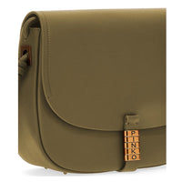 PINKO Green Leather Crossbody Bag