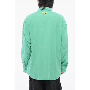 Acne Studios Solid Color Long Sleeves Polo Shirt