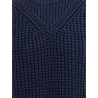 Jil Sander Blue Fleece Wool Sweatshirt