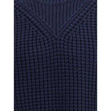 Jil Sander Blue Fleece Wool Sweatshirt