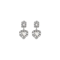 Self-Portrait Earrings with heart-shaped pendant
