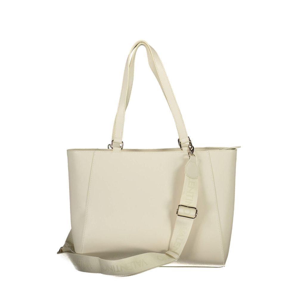 Valentino Beige Polyurethane Women's Bag with Adjustable Shoulder Strap