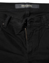 Ermanno Scervino Black Cotton Stretch Flared Bootcut Denim Jeans
