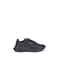 Dsquared² Black Calf Leather Bos Taurus Athletic Sneakers