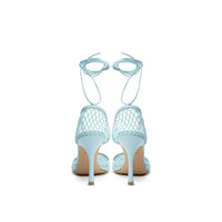 Bottega Veneta Blue Fabric And Leather Sandal
