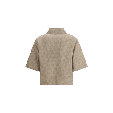 Fendi Chambray cropped Jacket