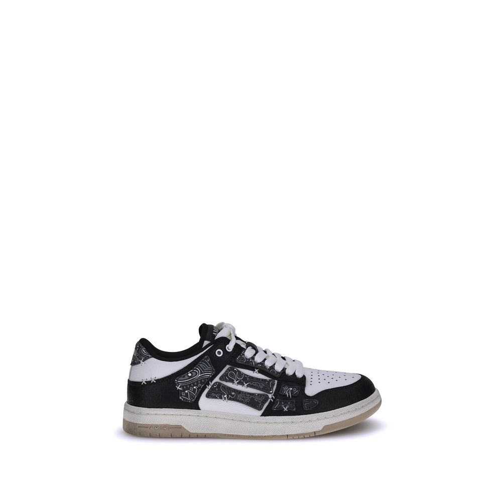Amiri Bandana Skel Sneakers - Black and white sneaker with unique design 