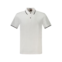 Hugo Boss White Cotton Polo Shirt