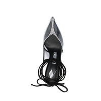 The Attico Venus Chrome Slingback Pumps