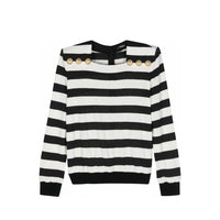 Balmain Striped Jersey Top
