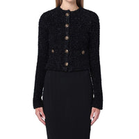 Balenciaga Crop Bouclé Cardigan