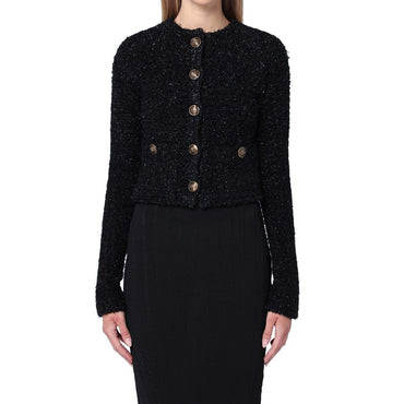 Balenciaga Crop Bouclé Cardigan