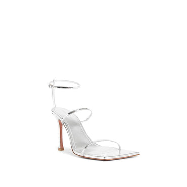 Amina Muaddi Maya Leather Sandals