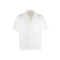 Valentino Garavani Cotton Popelin Shirt - White short-sleeve shirt 