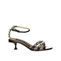 Sergio Rossi Leather Crystal Sandals