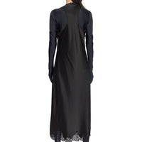 Balenciaga Satin Strappy Midi Dress