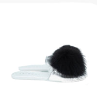 JOSHUA SANDERS Leather And Fur Mules