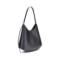 Jil Sander Black Calf Leather Bos Taurus Shoulder Bag