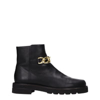 Stuart Weitzman Black Leather Ankle