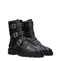 Stuart Weitzman Black Leather Ankle