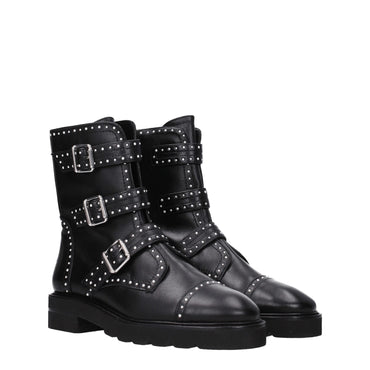 Stuart Weitzman Black Leather Ankle