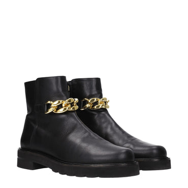 Stuart Weitzman Black Leather Ankle