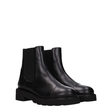 Stuart Weitzman Black Leather Ankle