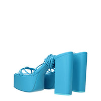 Paris Texas Light Blue Leather Sandal