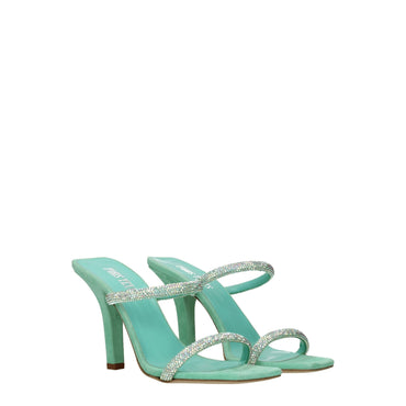 Paris Texas Green Leather Sandal