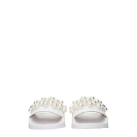 Stuart Weitzman White Leather Slipper